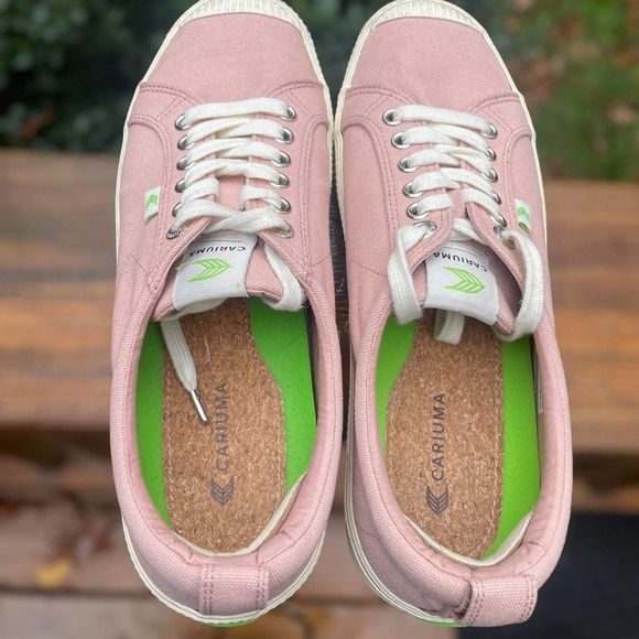 Cariuma OCA Low Sneaker in Pink Rose Canvas - Women's Size 10 1/2 - Picture 9 of 16